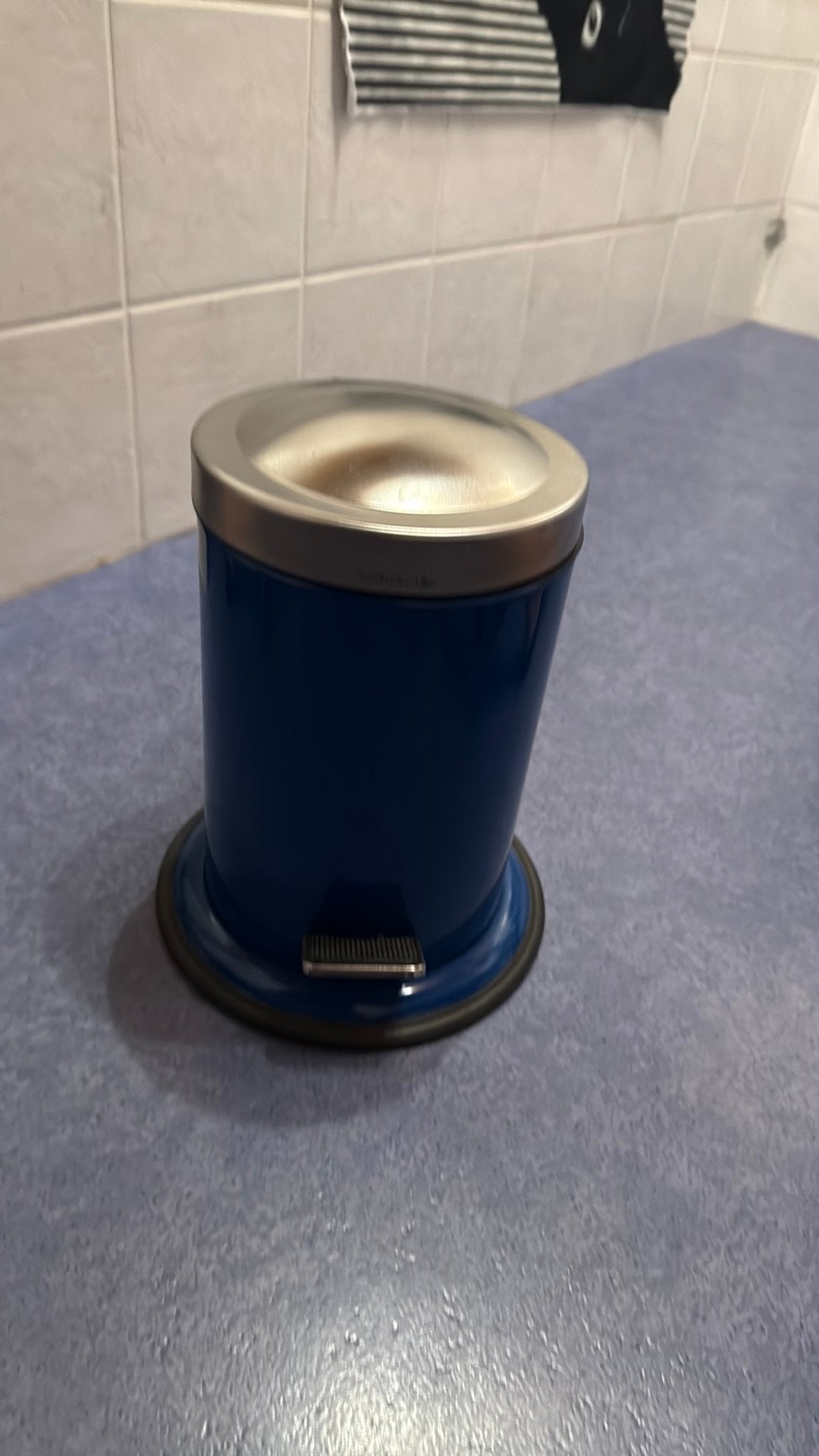 Vuilnisbakje voor toilet of badkamer, Huis en Inrichting, Woonaccessoires | Prullenbakken, Ophalen, Zo goed als nieuw, Inox