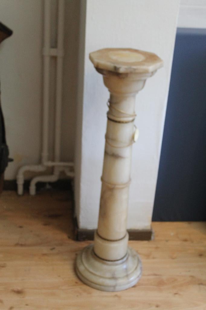 Colonne en marbre avec lumières, Maison & Meubles, Enlèvement, Utilisé