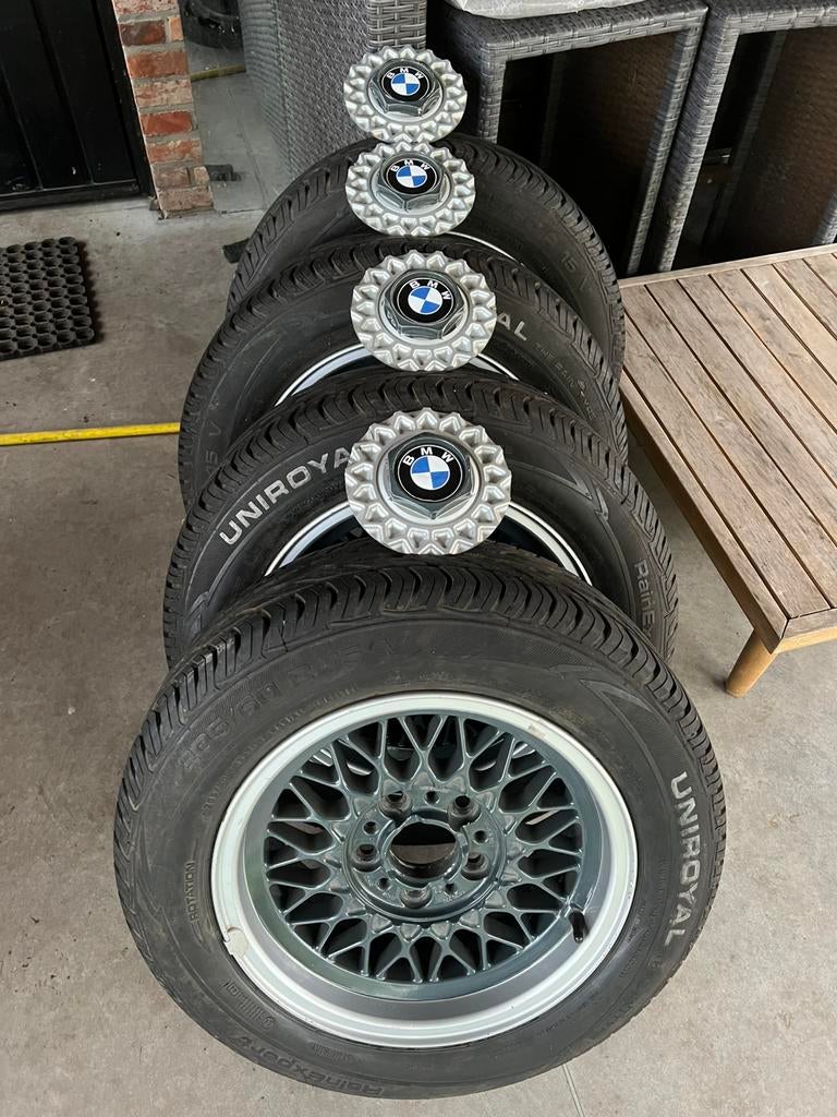BMW Style 5 BBS RC 7x15 ET20 5x120 met goede uniroyal banden, Auto-onderdelen, Banden en Velgen, Band(en), Zomerbanden, 15 inch