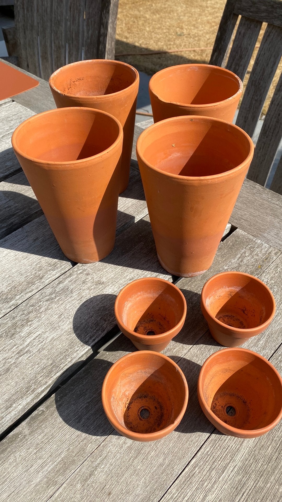 Bloempotten in gebakken aardewerk, Tuin en Terras, Ophalen, Gebruikt, Rond, Binnen