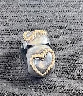 Pandora clip Braided heart, Gebruikt, Pandora, Ophalen of Verzenden, 2 of 3 bedels