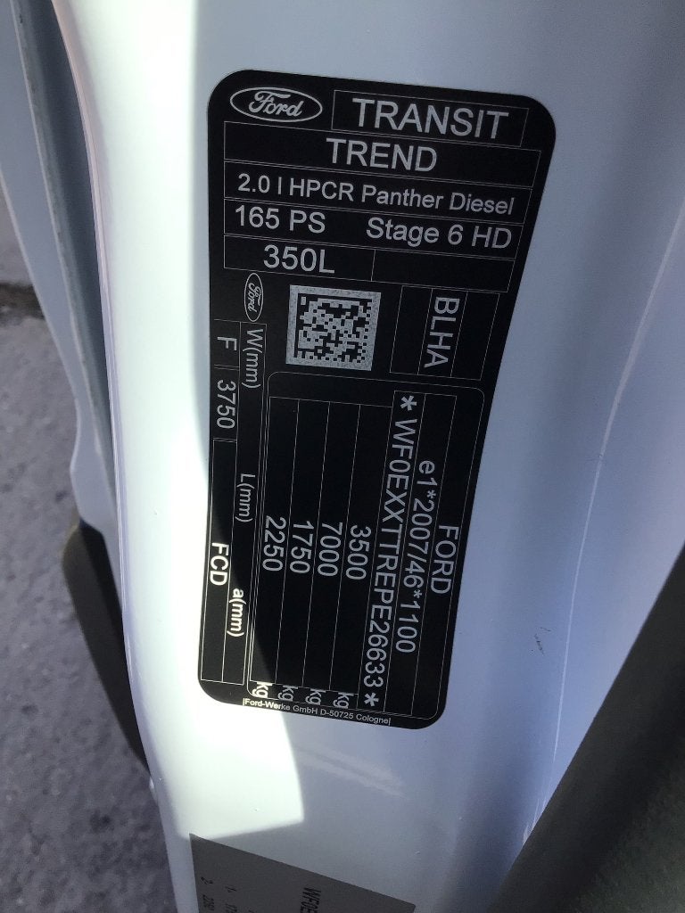ford transit l3h2 170pk automaat 2024 trek/3500kg 23950e ex, Autos, Euro 6, Entreprise, 3 places, 5 portes