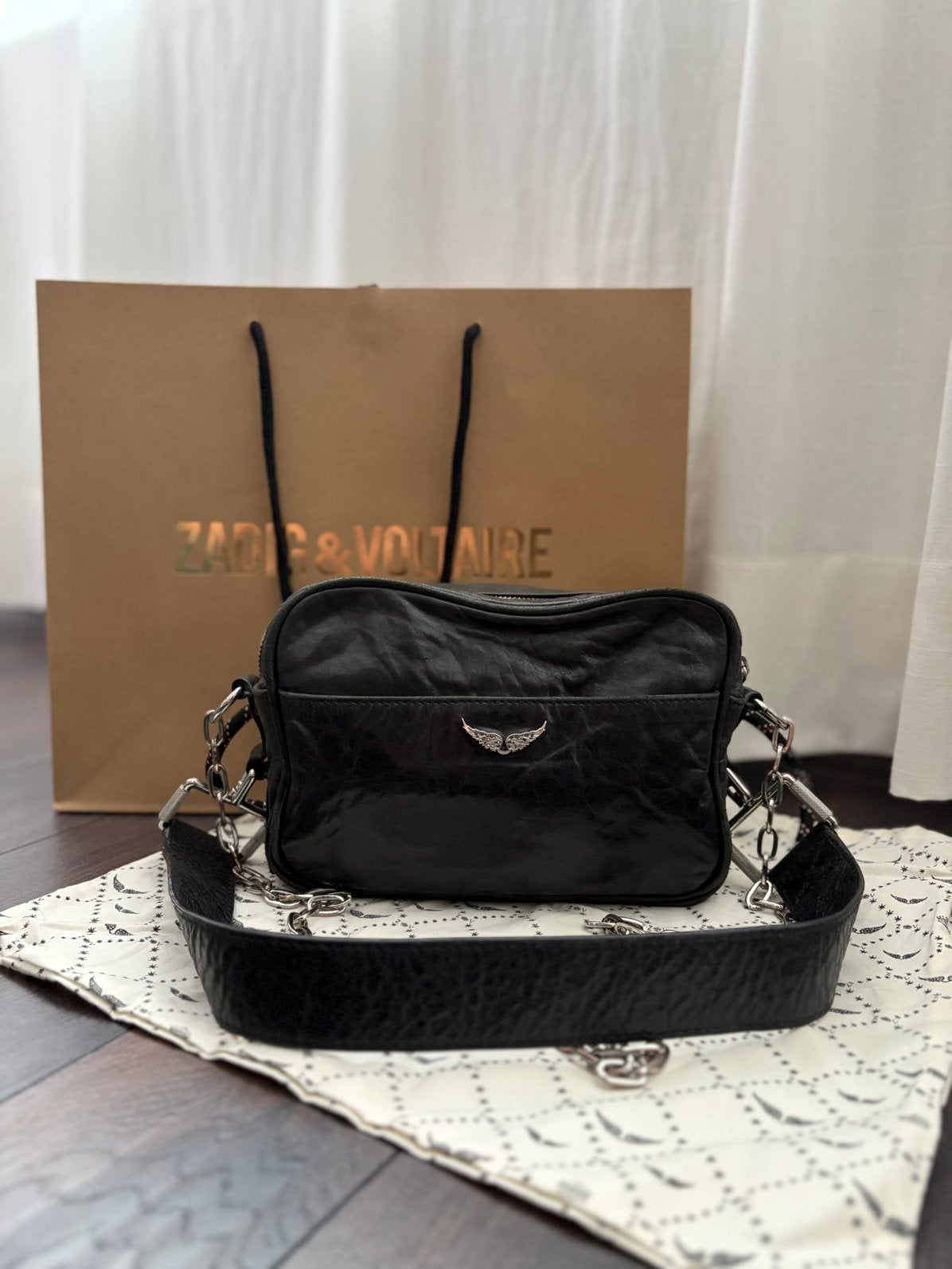 Zadig & Voltaire Johnny Crush Noir, Ophalen, Zo goed als nieuw, Handtas