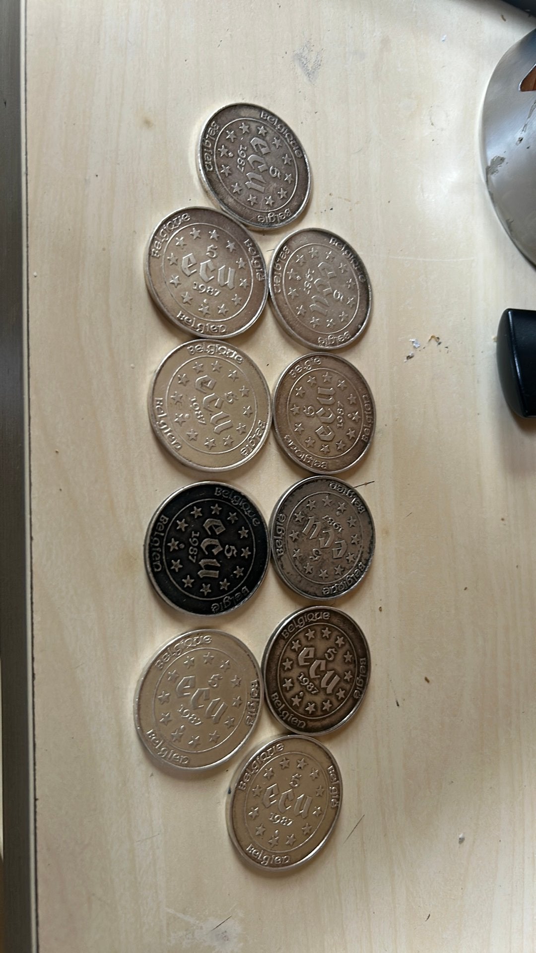 Lot de 10 pieces de 5 ecu charlequin. Argent, Enlèvement ou Envoi, Monnaie en vrac, Argent, Argent
