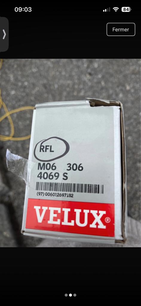 Store tamisant roller blind Velux RFL M06 4069 S - noir, Bricolage & Construction, Enlèvement ou Envoi, Comme neuf