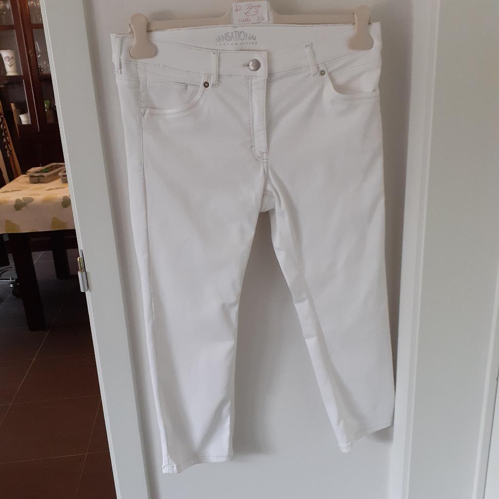 ZERRES JEANS Witte nieuwe 3/4de jeans Maat: 42 Prijs: € 3, Wit, Nieuw, W33 - W36 (confectie 42/44), Zerres jeans