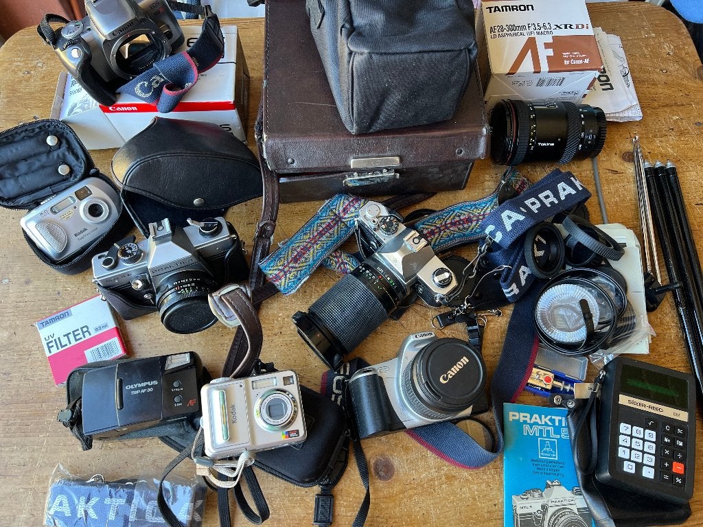 Lots appareils photos, Audio, Tv en Foto, Fotoalbums en Accessoires, Ophalen, Niet werkend, Overige typen, Overige merken