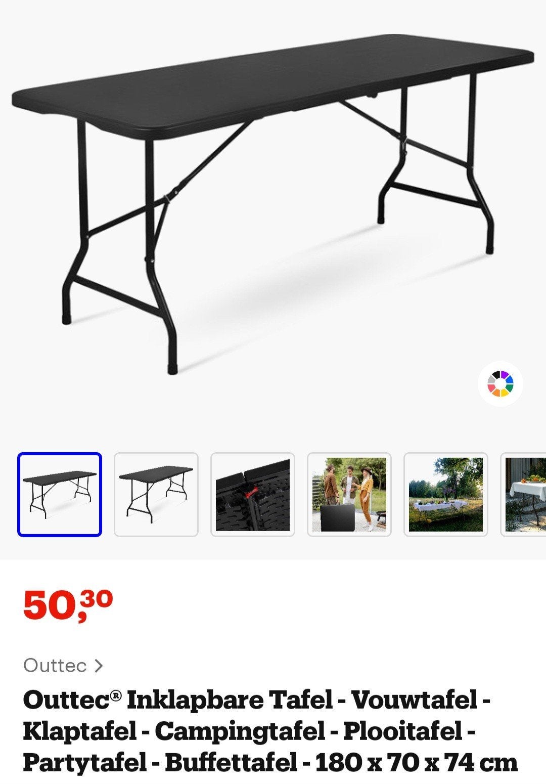 INKLAPBARE TAFEL GROOT, Ophalen