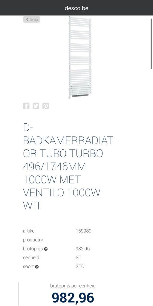 Elektrische radiator DESCO, Ophalen, Nieuw