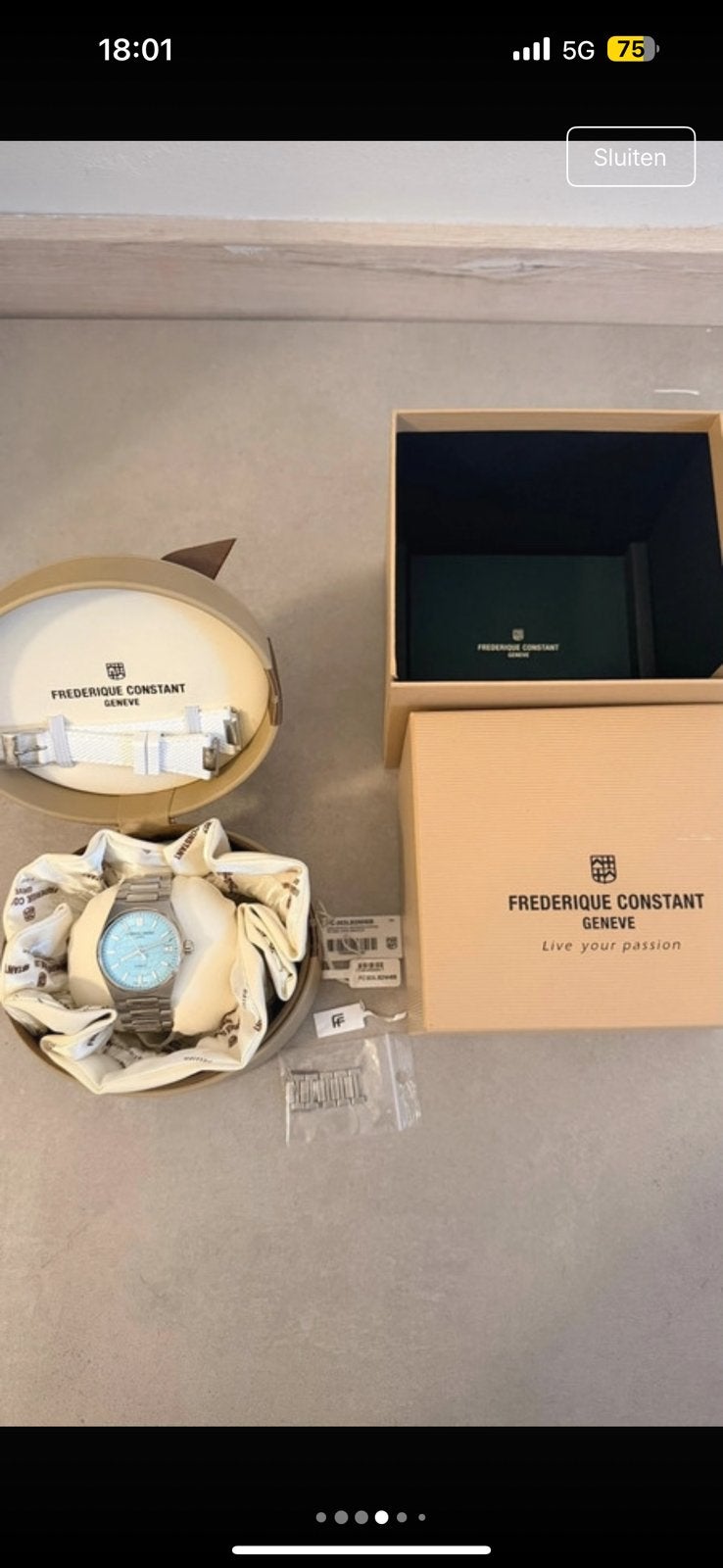 Horloge frederique constant, Ophalen, Zo goed als nieuw
