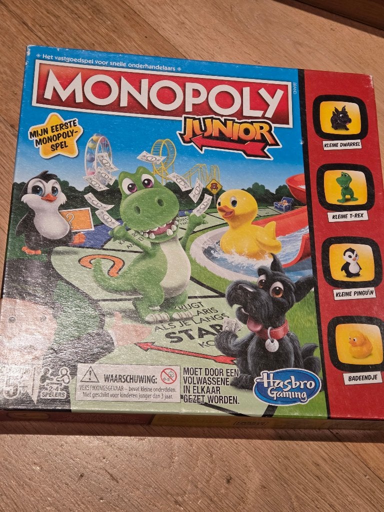 Monopoly Junior in goede staat, Een of twee spelers, Ophalen, Gebruikt, HASBRO