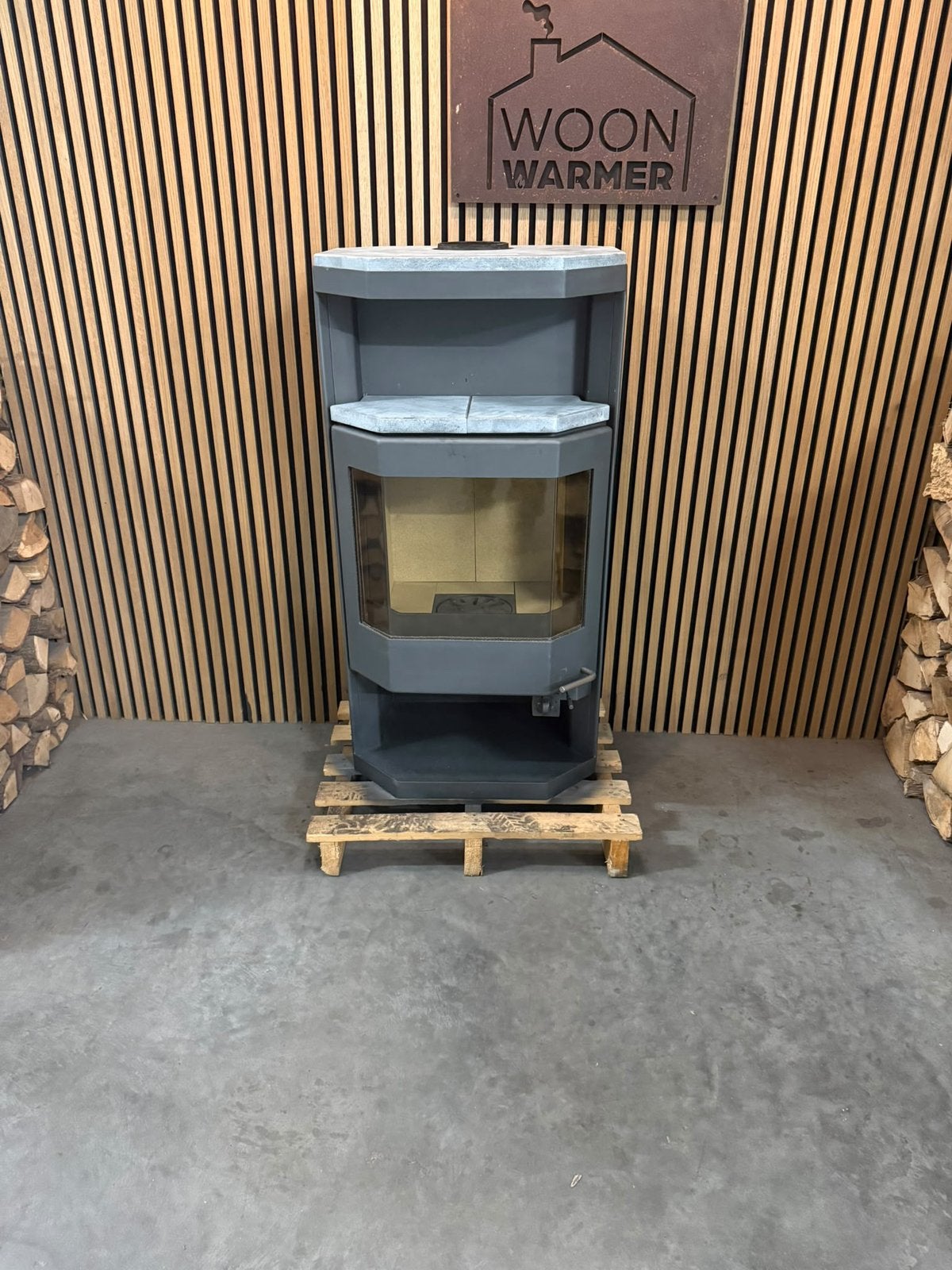 26102 Poêle en stéatite Bk 7kw, Enlèvement, Utilisé, Bois, Autoportant