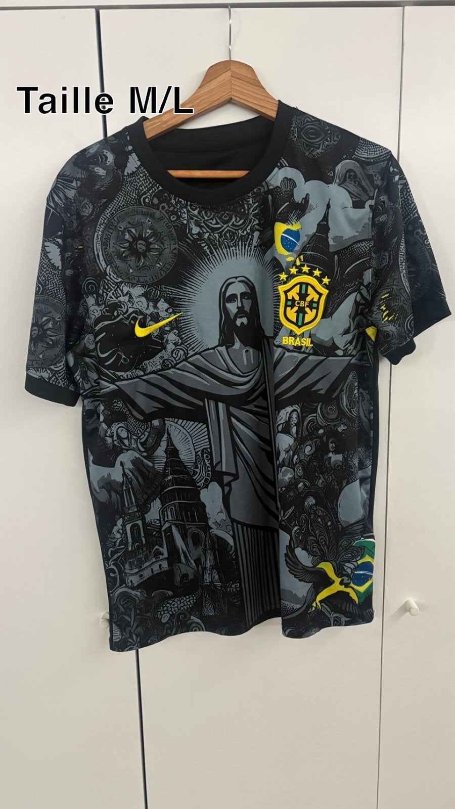 Maillot du Brésil, Kleding | Heren, T-shirts, Ophalen of Verzenden, Zo goed als nieuw, Maat 52/54 (L), Zwart