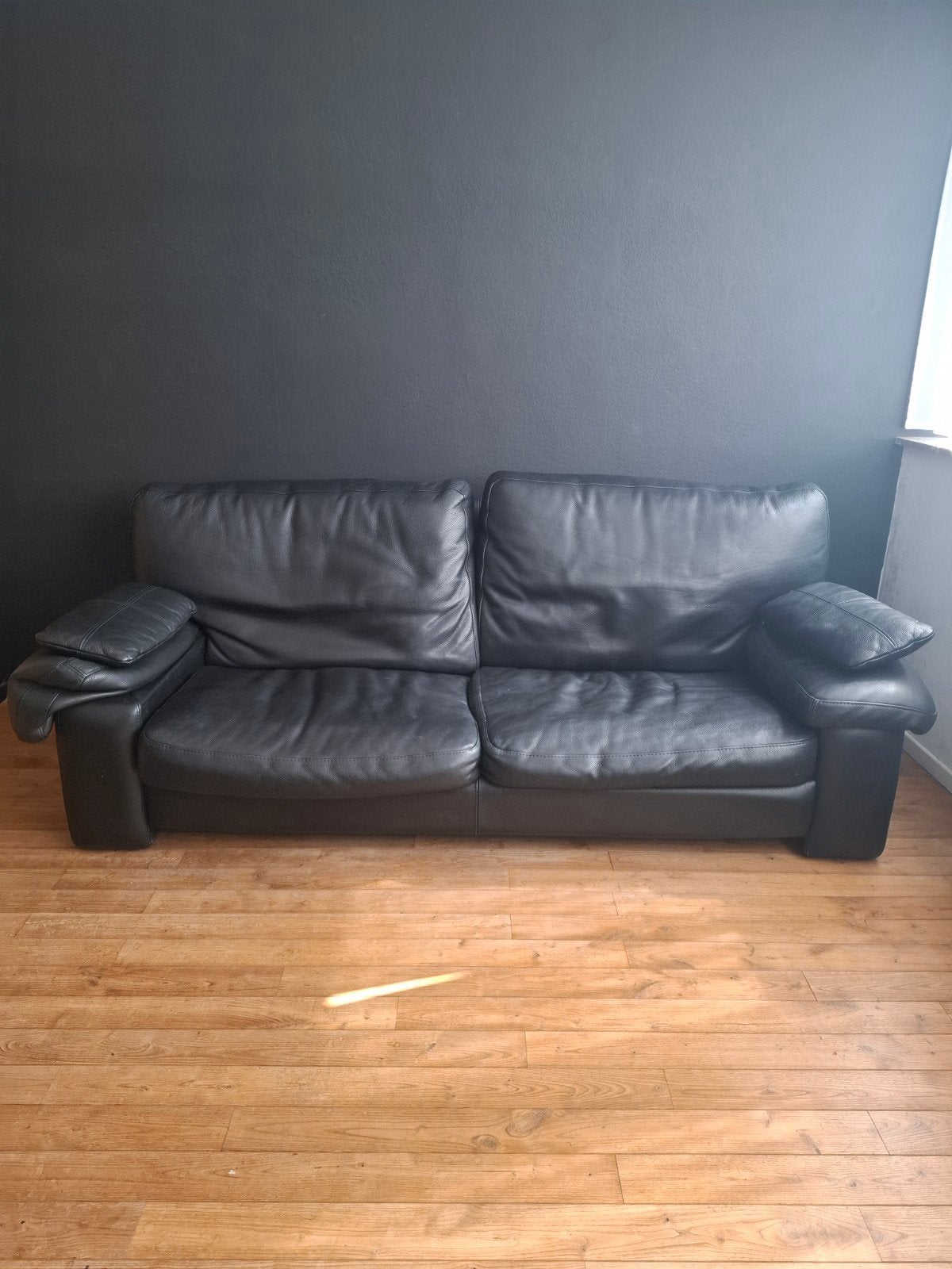 divan cuir véritable alcyone, Maison & Meubles, Canapés | Salons, Enlèvement, Cuir