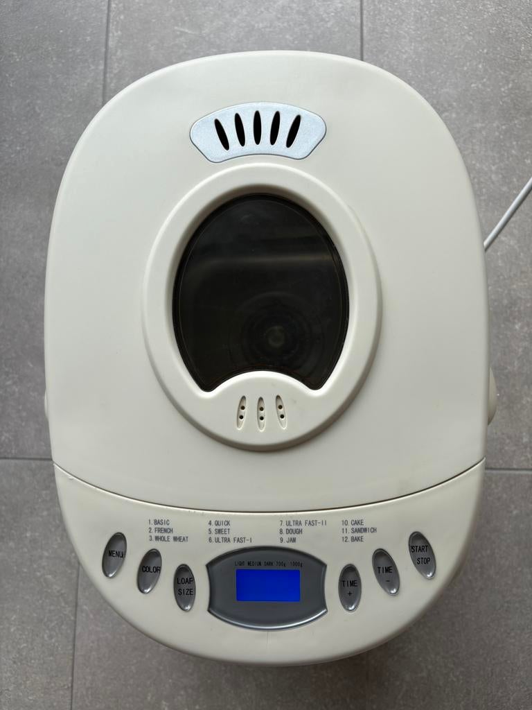 Domo B3980 volautomatische broodbakmachine, Met timer, Gebruikt, 800 tot 1200 gram deeg, Ophalen of Verzenden
