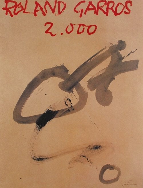 Antoni TAPIES, Affiche voor Roland Garros, Ophalen of Verzenden