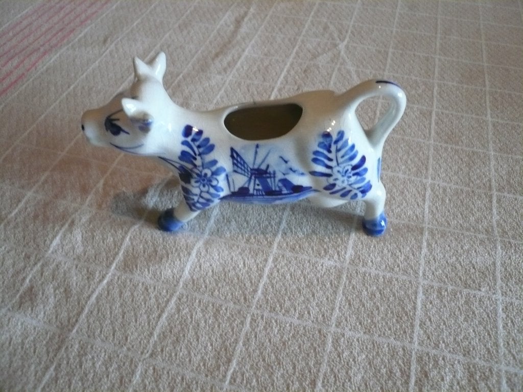 Vintage Nederlandse blauw-witte koeienmelkkan, Antiek en Kunst, Ophalen