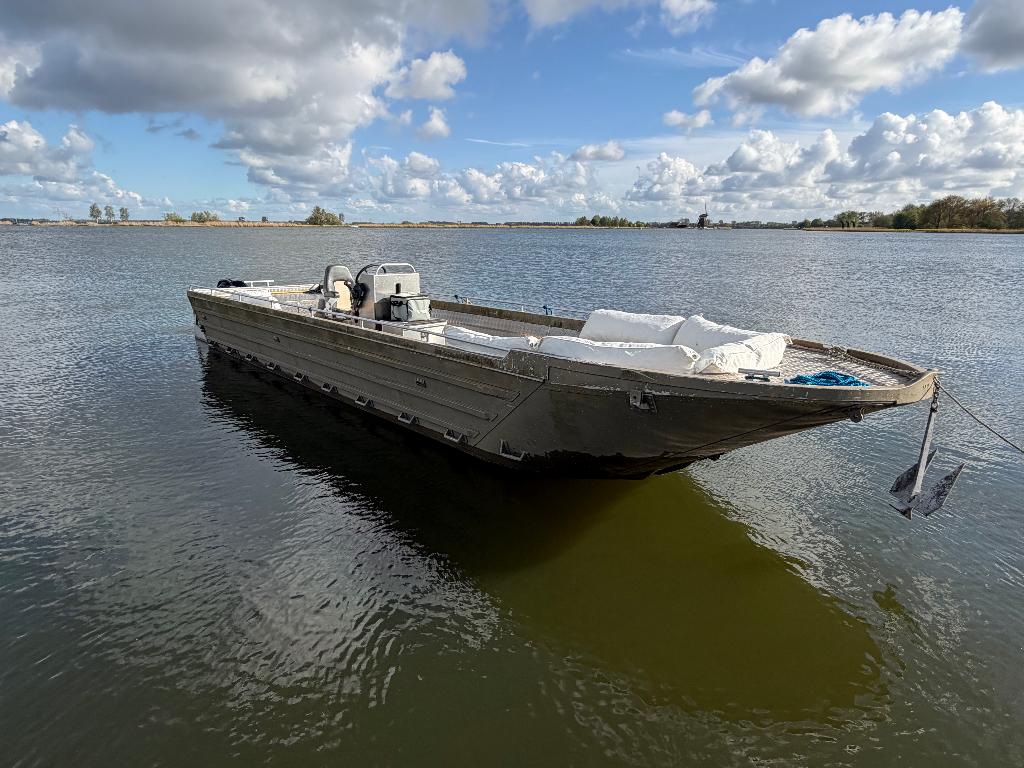 US Army M4 ponton boot 1944 | | Mercury 60PK (2023) |, Watersport en Boten, Sloepen, Ophalen, Gebruikt, 6 meter of meer, Aluminium