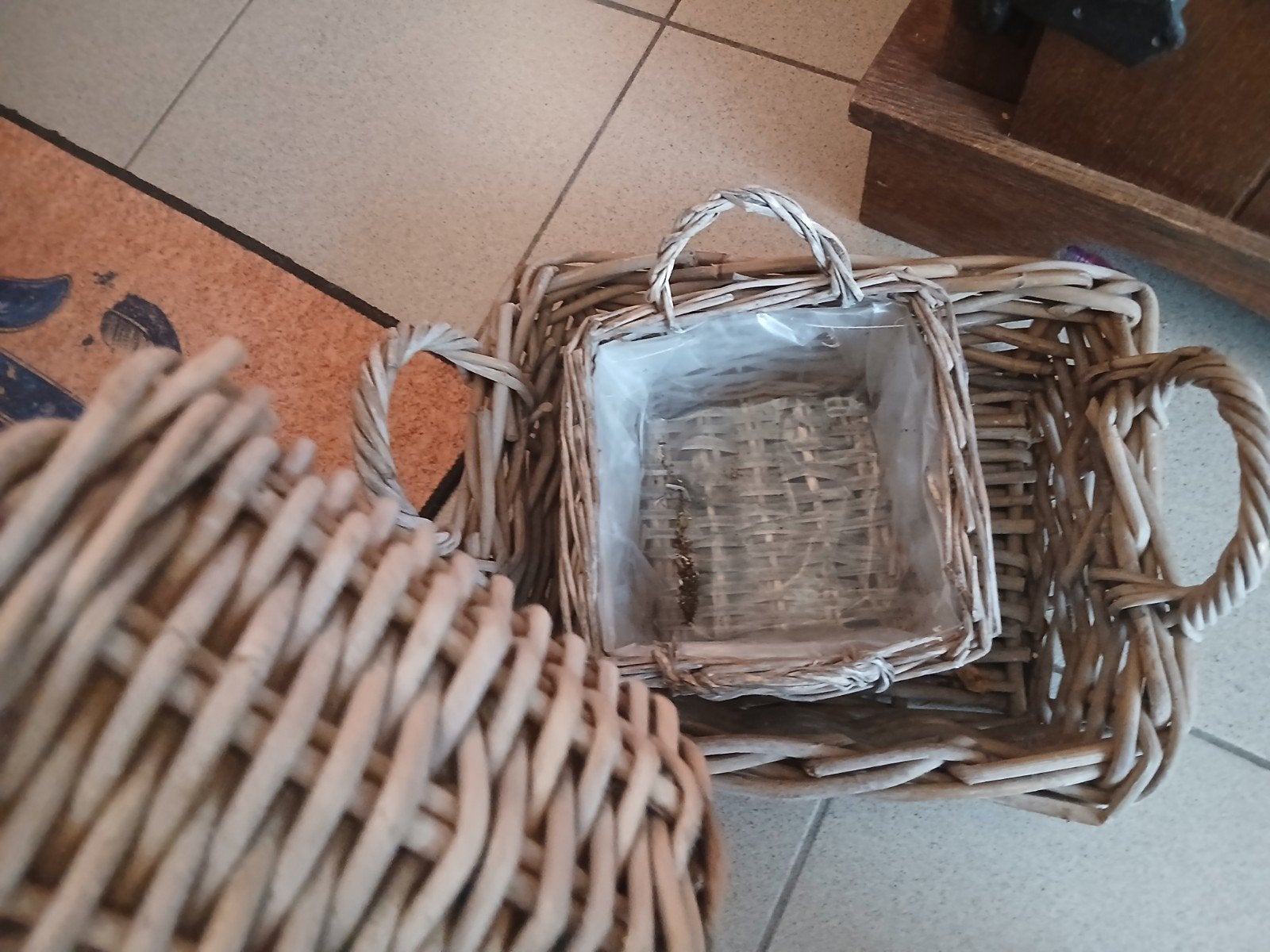 3rieten bloemmandjes, Huis en Inrichting, Woonaccessoires | Schalen en Manden, Ophalen
