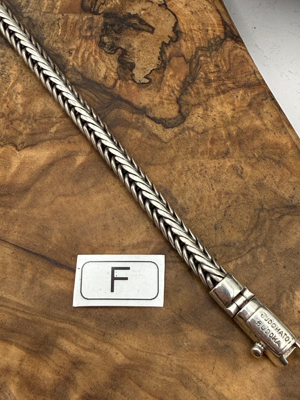 Bouddha à Bouddha « Nurul XS » 23 cm• Taille: F « POLISHED », Bijoux, Sacs & Beauté, Bracelets, Enlèvement ou Envoi, Utilisé, Argent