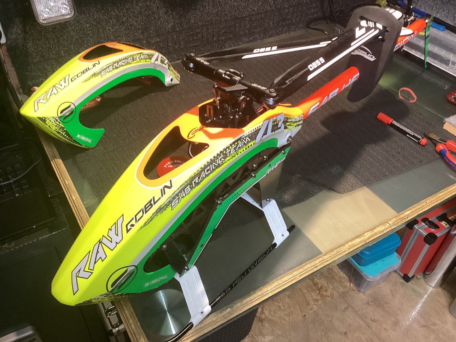Rc heli RAW 580 !!, Ophalen of Verzenden, Zo goed als nieuw