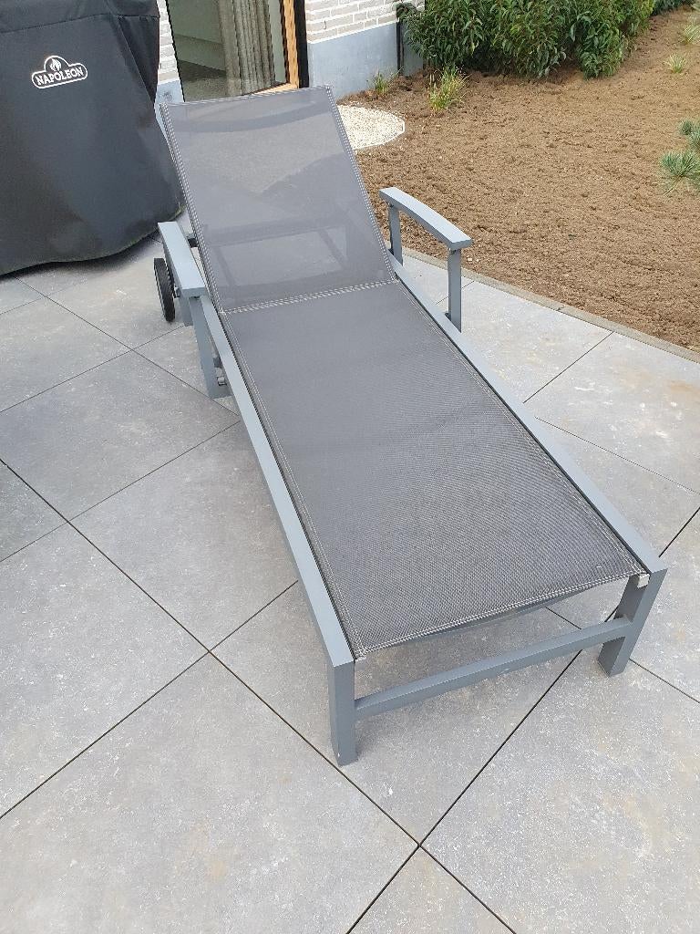 Ligbed, Tuin en Terras, Ligbedden, Ophalen, Zo goed als nieuw, Aluminium, Verstelbaar