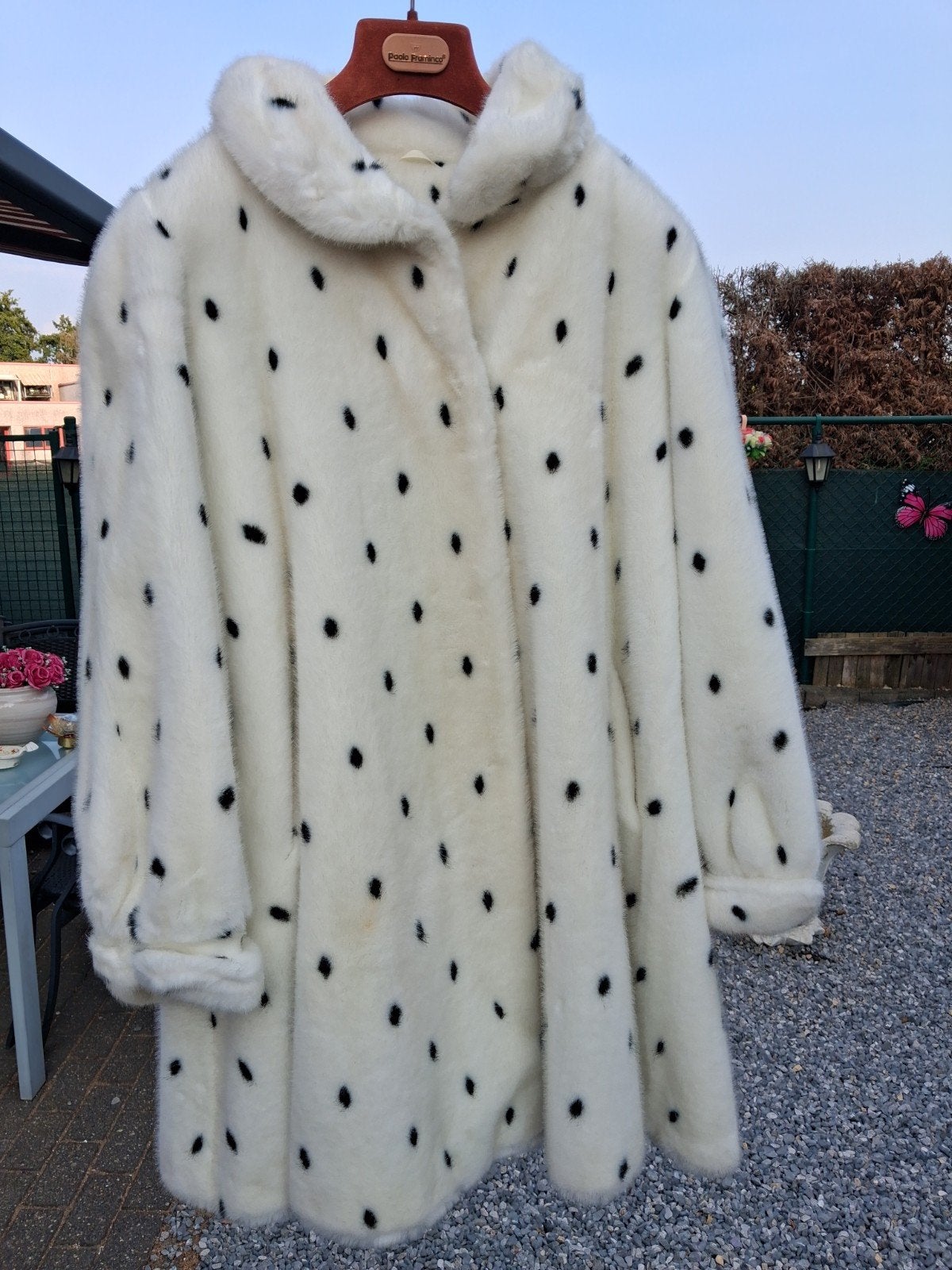 bontjas dalmatiër, Kleding | Dames, Jassen | Winter, Ophalen, Meerkleurig, Maat 42/44 (L), Zo goed als nieuw