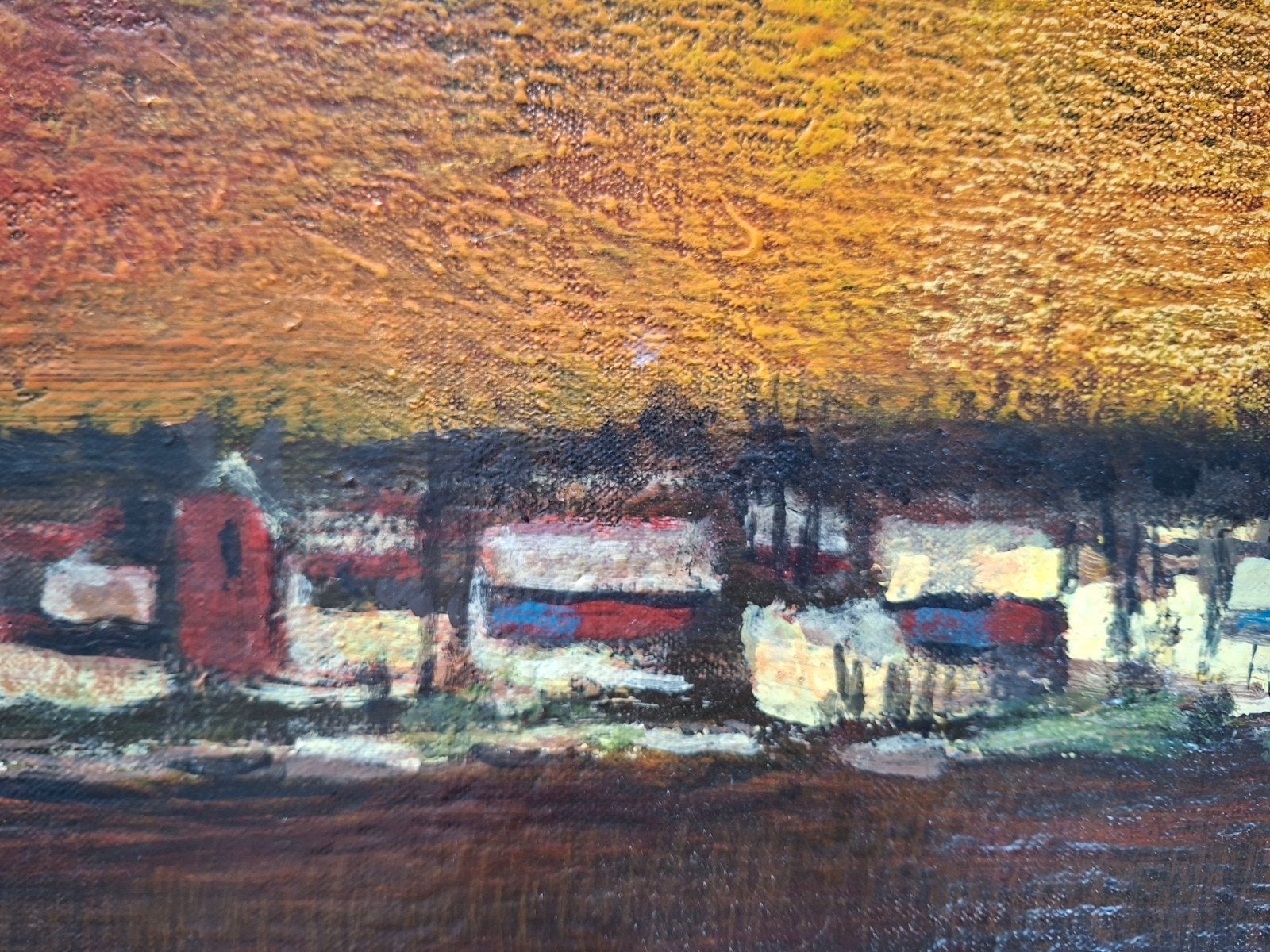 SCHELCK Maurice "Winters Leiezicht" olie op doek, Enlèvement ou Envoi, Toile
