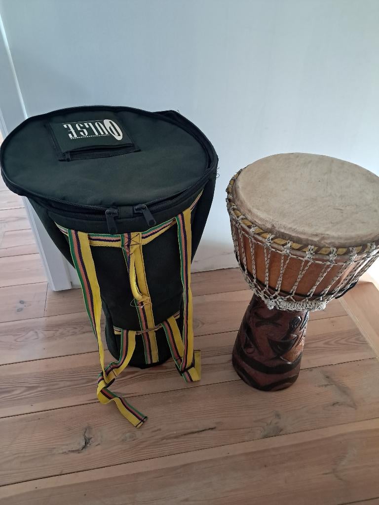 Muziek djembe met tas, Livres, Musique, Enlèvement, Comme neuf, Instrument