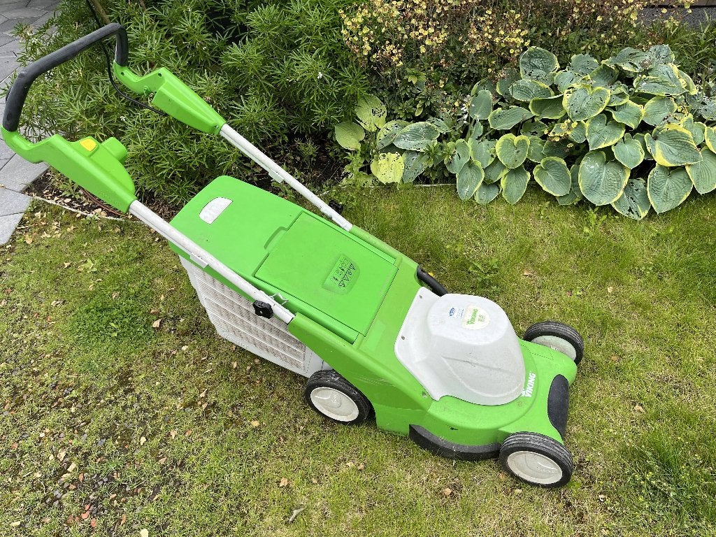 Grasmachine Viking, Tuin en Terras, Ophalen, Cirkelmaaier, Elektrische grasmaaier, Opvangbak