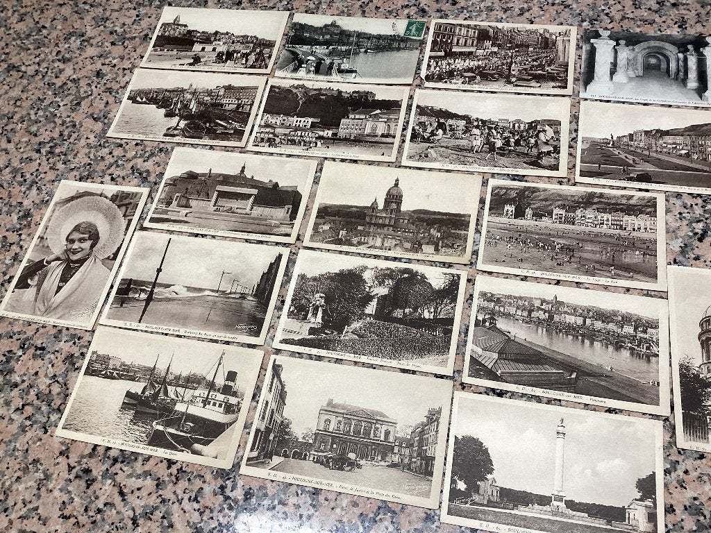 Lot 19 cartes postales anciennes BOULOGNE-SUR-MER début 1900, Collections, Enlèvement ou Envoi, Avant 1920, France