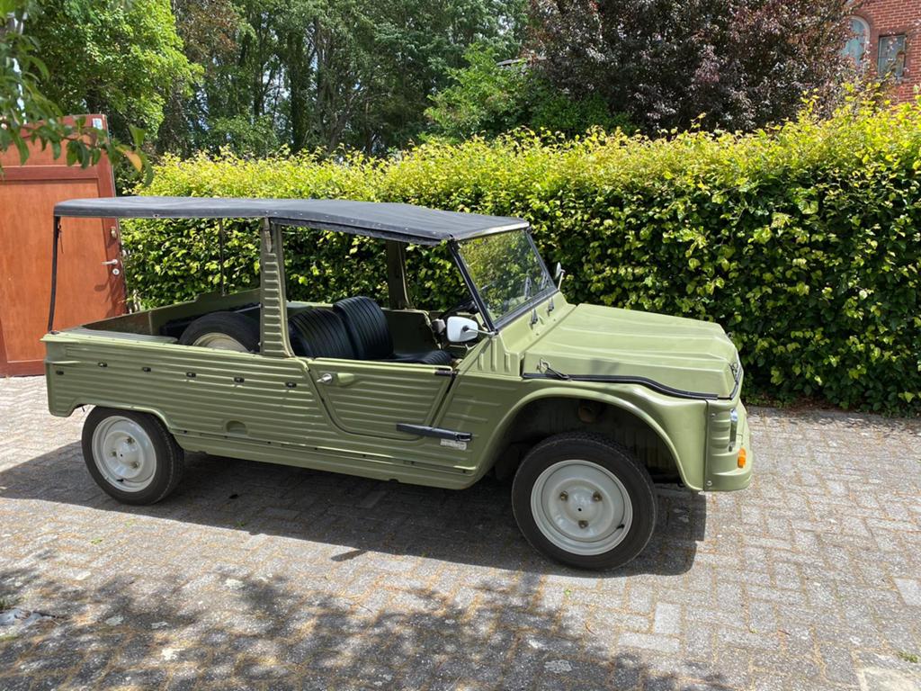 Citroën Mehari, Auto's, Citroën, Particulier, Trekhaak, Benzine, Cabriolet, 2 deurs, Handgeschakeld, Groen, Zwart, Kunstmatig leder