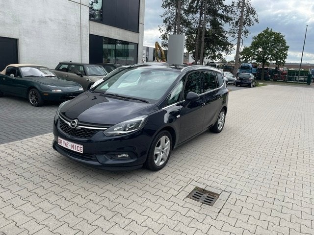 Opel Zafira Tourer, Airco, Trekhaak, 7- Zit, Goede staat!, Auto's, Voorwielaandrijving, Blauw, 7 zetels, Bedrijf