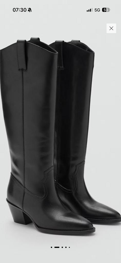 Bottes Zara 36 cuir, Enlèvement ou Envoi, Comme neuf