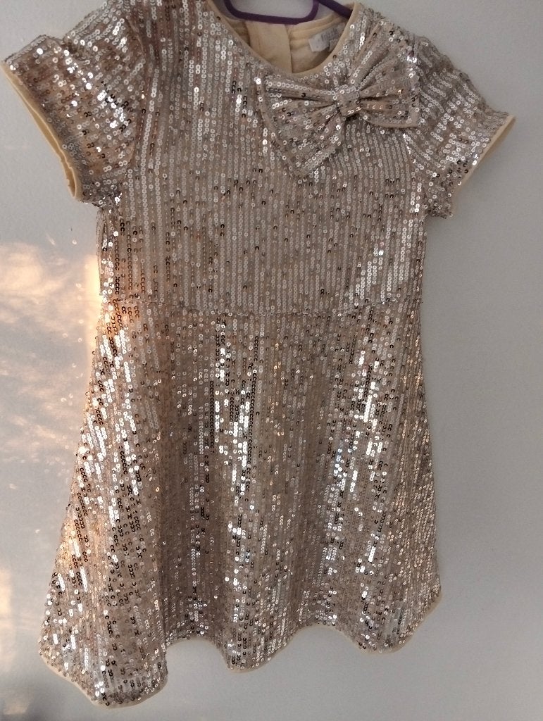 Glitter jurkje, Kinderen en Baby's, Kinderkleding | Maat 122, Ophalen, Meisje, Zo goed als nieuw, Jurk of Rok