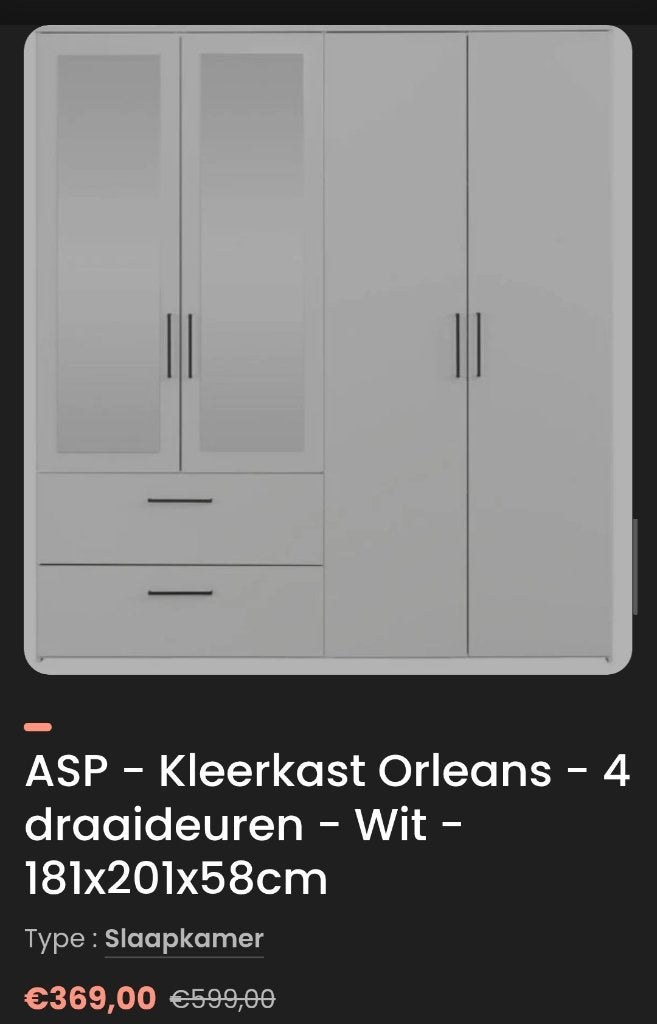 Nieuwe Kleerkast te koop, Neuf, 150 à 200 cm, Enlèvement, 200 cm ou plus