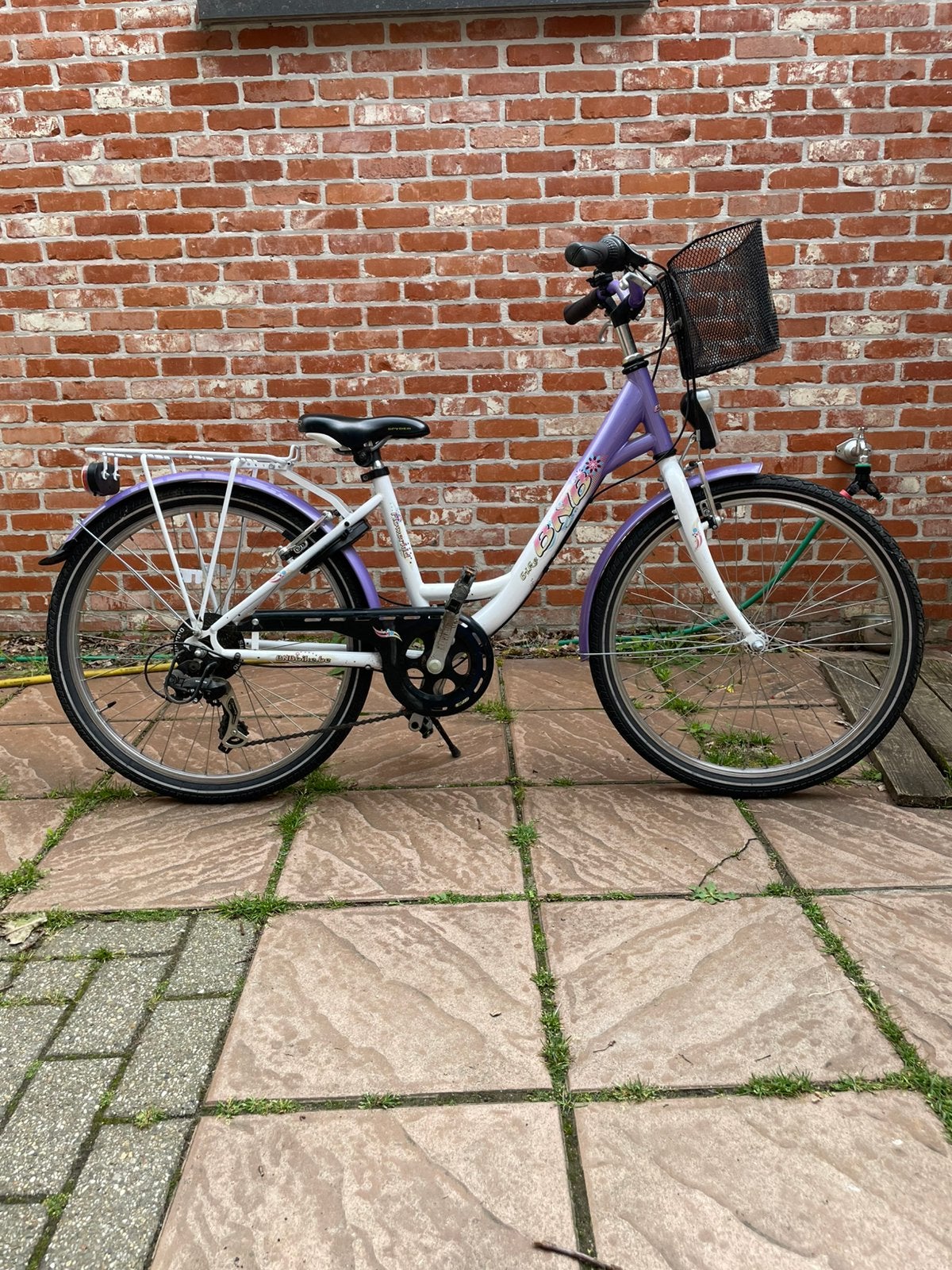 Meisjesfiets 24 inch BnB Bike Flower Kid, Fietsen en Brommers, Ophalen, 24 inch, Velgrem, Versnellingen