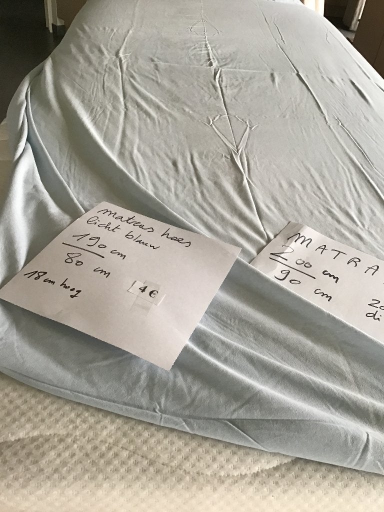 matras hoes licht blauw 190 cm op 80 cm, Huis en Inrichting, Slaapkamer | Beddengoed, Ophalen of Verzenden, Zo goed als nieuw