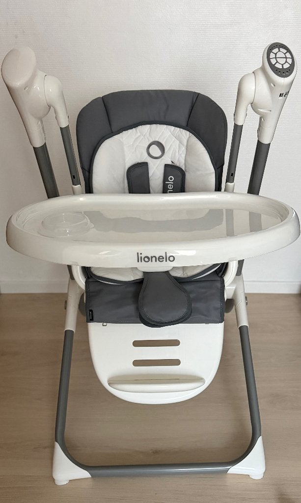 Chaise haute bébé lionelo 2en 1, Enlèvement, Comme neuf, Chaise évolutive, Ceinture(s)