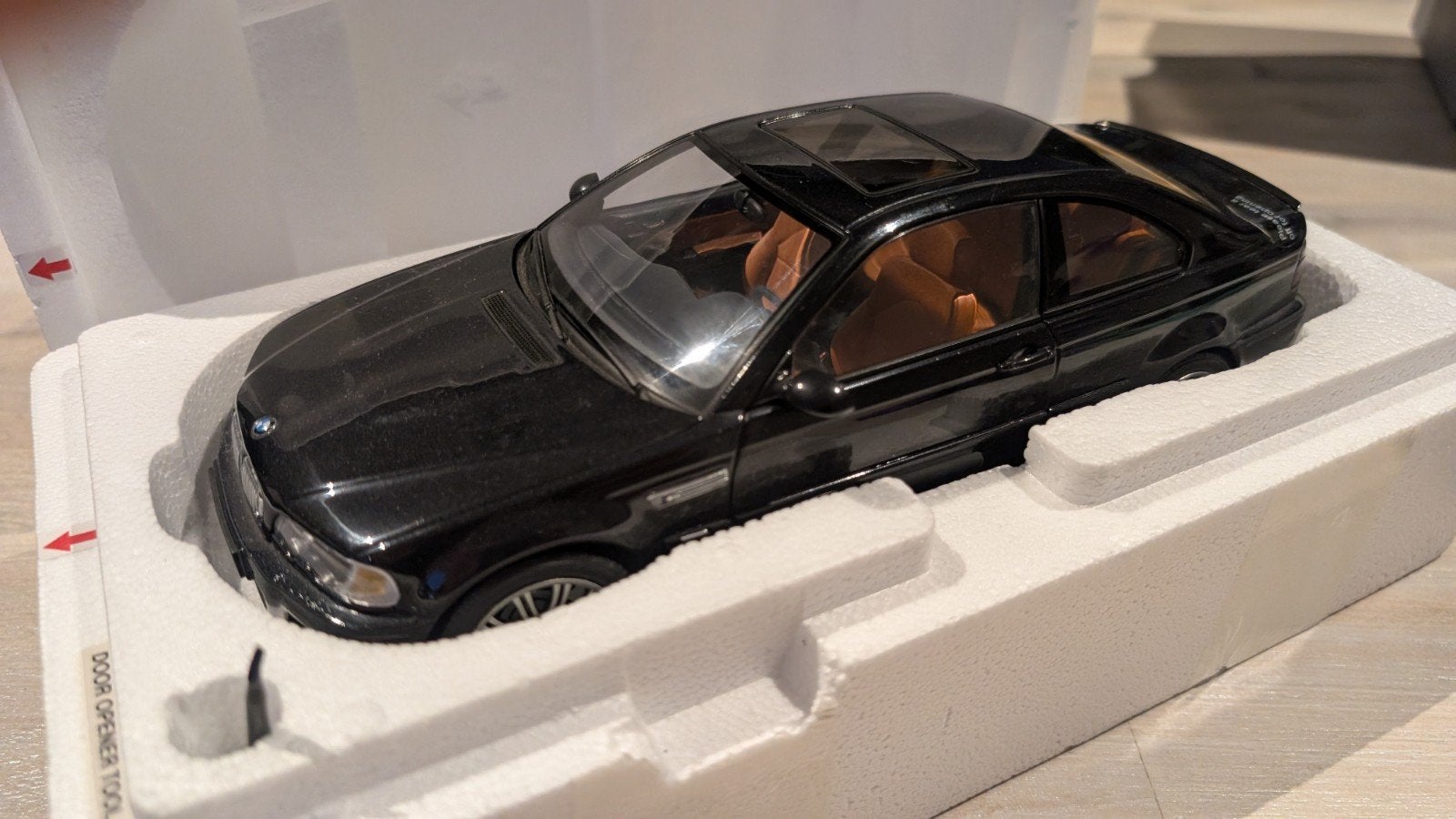 AUTOart 70541 BMW E46 M3 coupé, black + BBS Le Mans wheelset, Hobby en Vrije tijd, Modelauto's | 1:18, Ophalen of Verzenden, Zo goed als nieuw