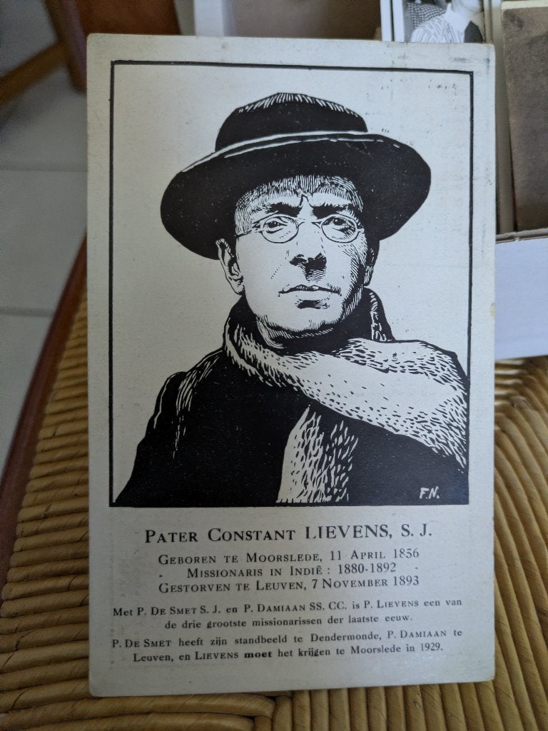 Pater constant Lievens, Verzamelen, Ophalen of Verzenden, Voor 1920, Gelopen, Sterren en Beroemdheden