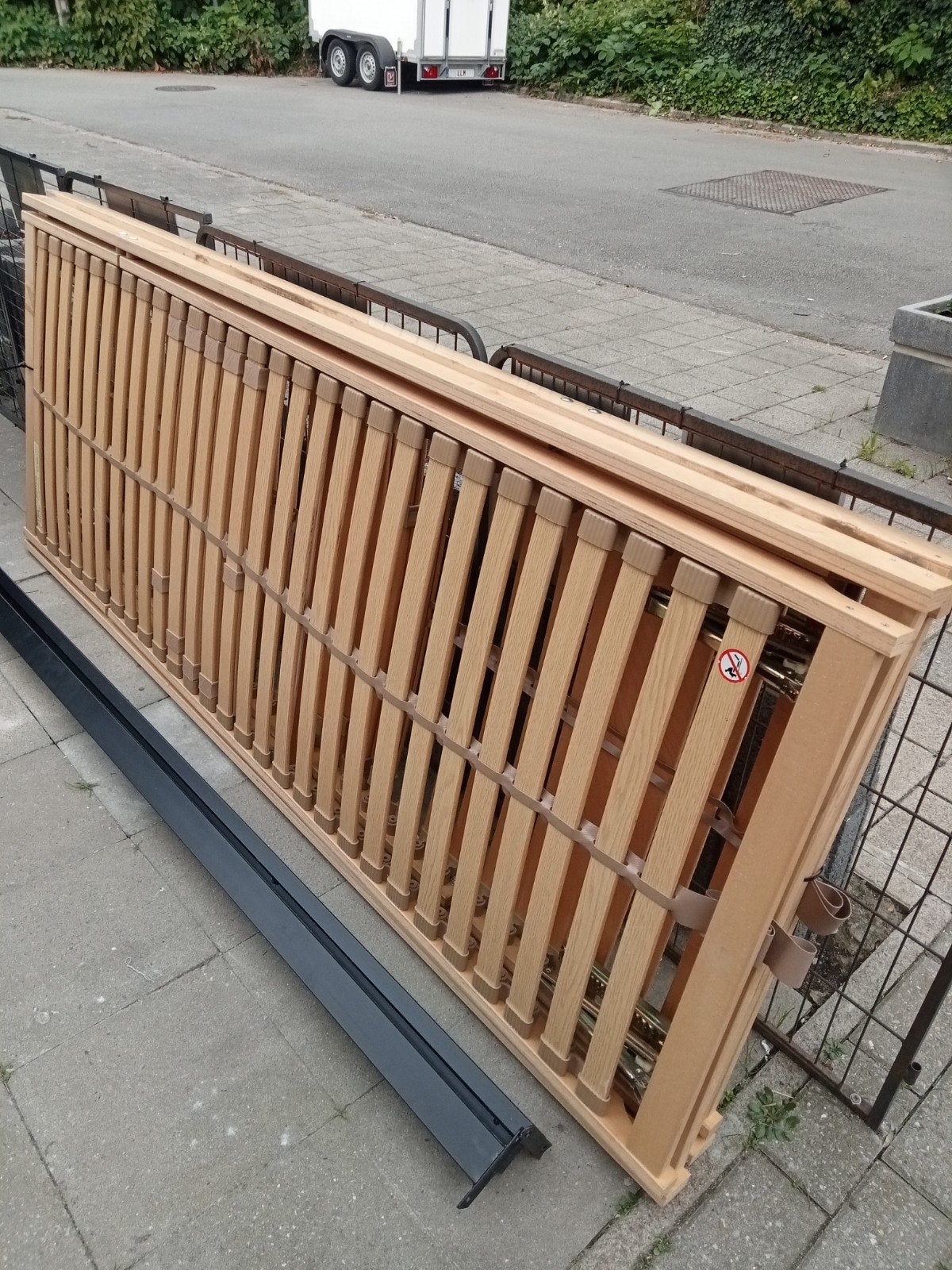2 persoonsbed zonder matras, Ophalen, Matras