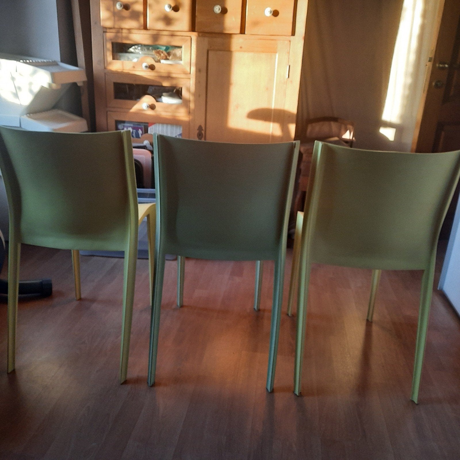 starck slick designstoelen geel en groen, Ophalen, Drie