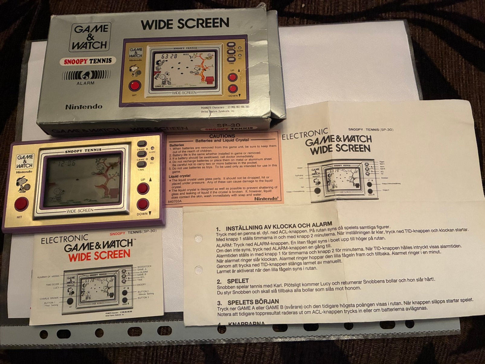 Nintendo Game&Watch Snoopy-Tennis SP-30 1982 boxed, Games en Spelcomputers, Nintendo, Ophalen of Verzenden, Gebruikt, Nintendo