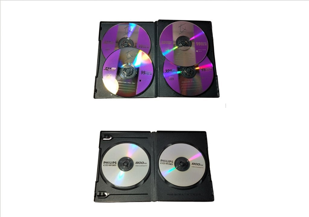2 CD-R90 Philips 800MB / 4 CD-R99 32x à graver + cover DVD, Enlèvement, Neuf, Cd, Philips