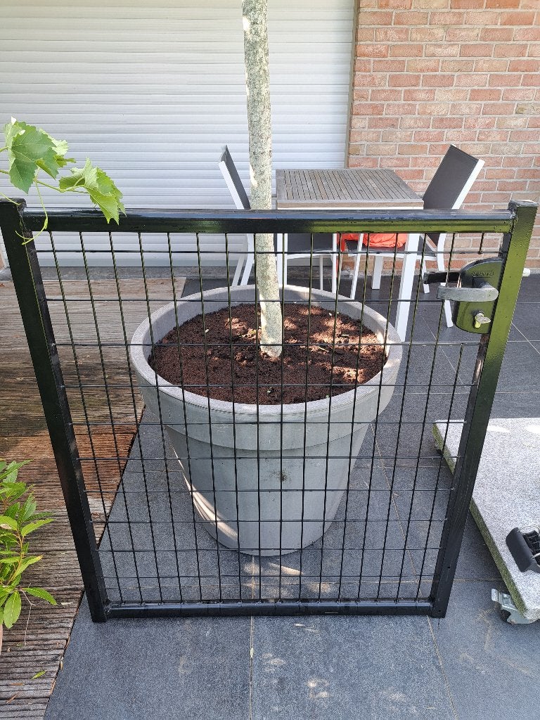 Tuinhek zwart 1, Tuin en Terras, Tuinhekken en Hekwerk, Ophalen, Gebruikt, IJzer, Tuinhek