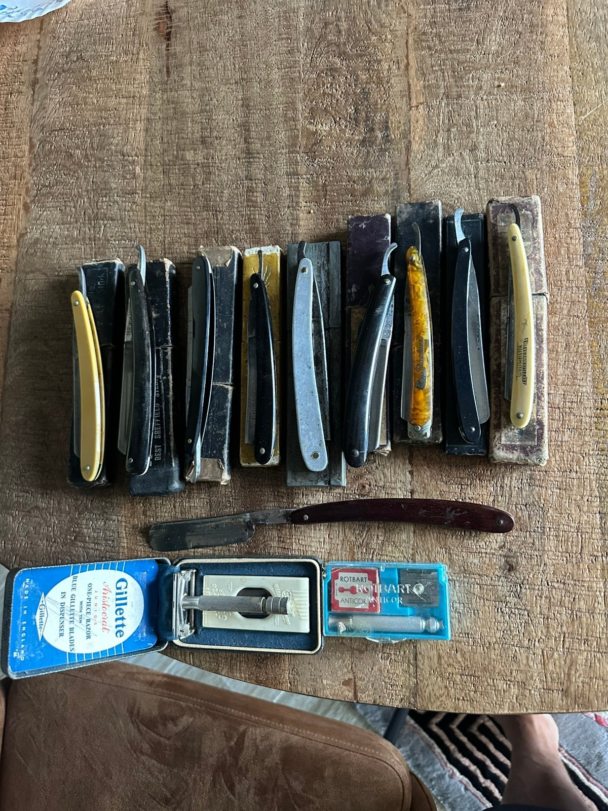 Lot antieke en vintage scheermesjes, Ophalen of Verzenden