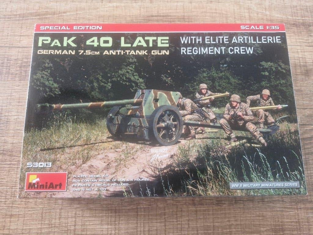 Miniart 1/35 PaK40 Late German 7.5cm Anti-tank Gun w/ Crew, Ophalen of Verzenden, Nieuw, 1:35 tot 1:50, Figuur of Figuren
