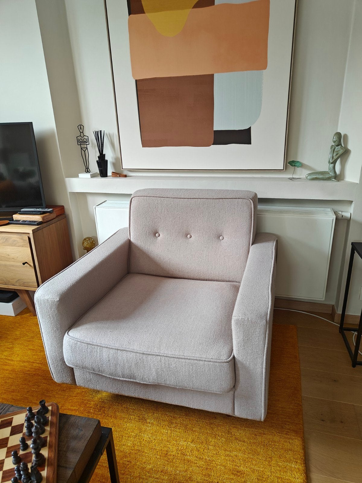 Fauteuil de salon large, Enlèvement