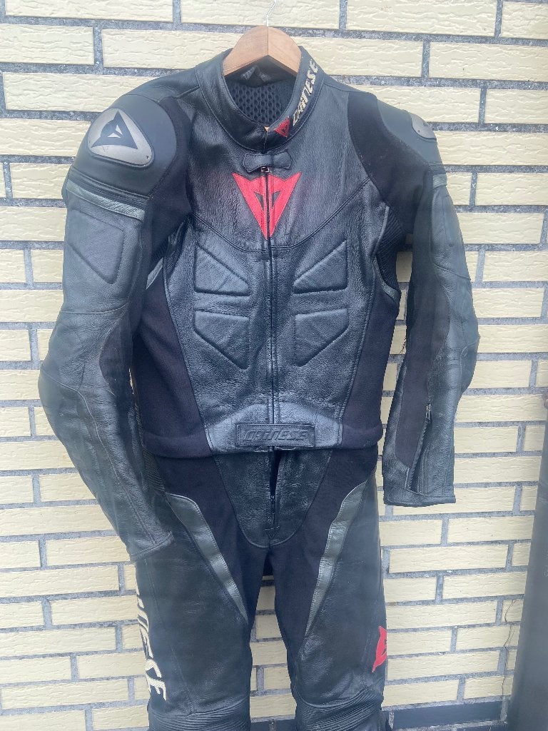 Lederen motorpak, Motoren, Ophalen, Dainese, Tweedehands, Heren